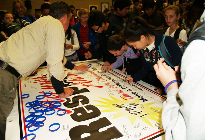 act with respect visits shaker high school